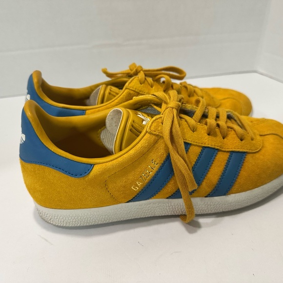 Mustard and Blue Adidas Gazelles. Men’s 7 - Picture 5 of 6